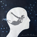 Alive in Night — silkprint and embossing, 36x36 cm