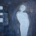 Slow Boy — mixed media original, 80x80 cm
