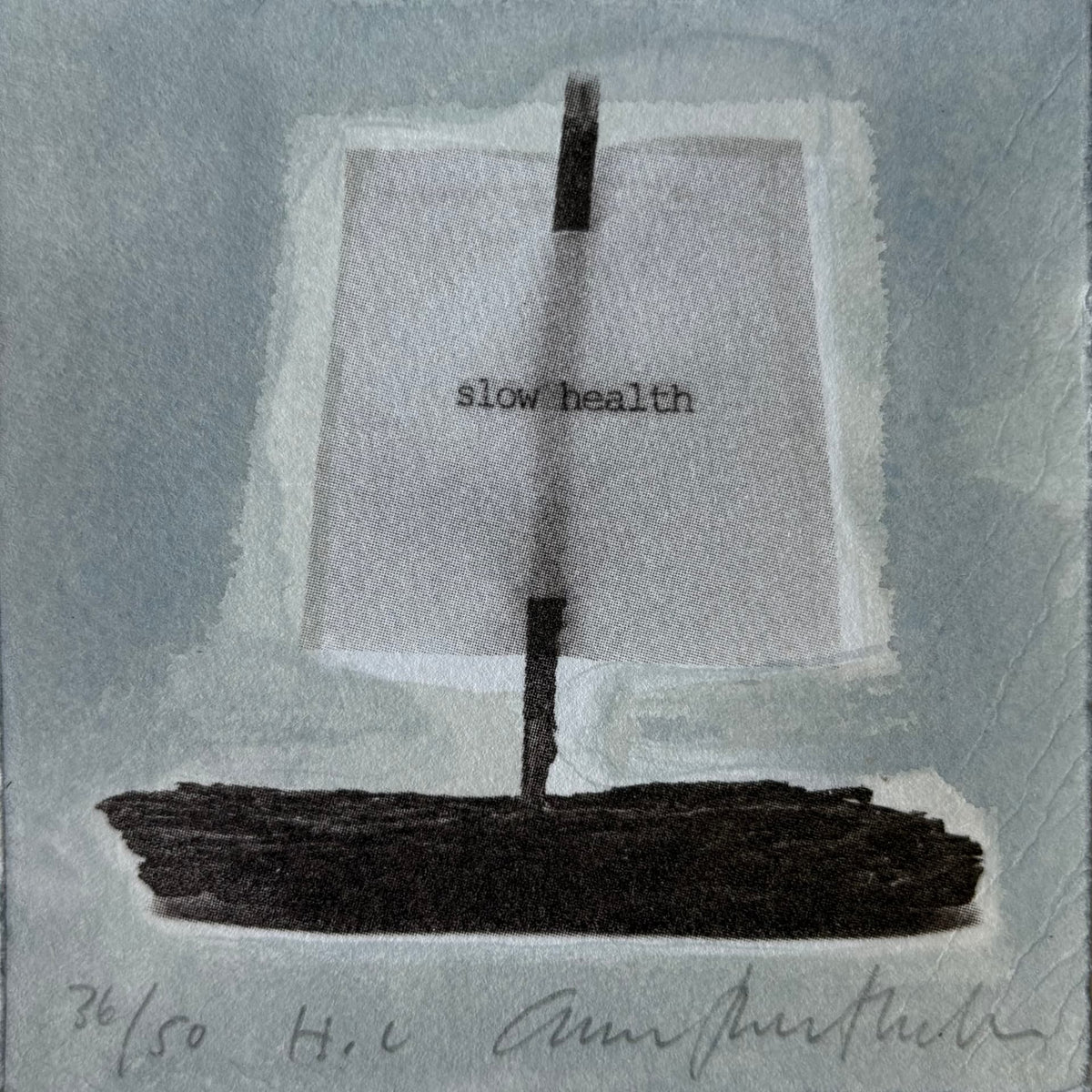 Slow Health — lithography by Anna Berthelsen