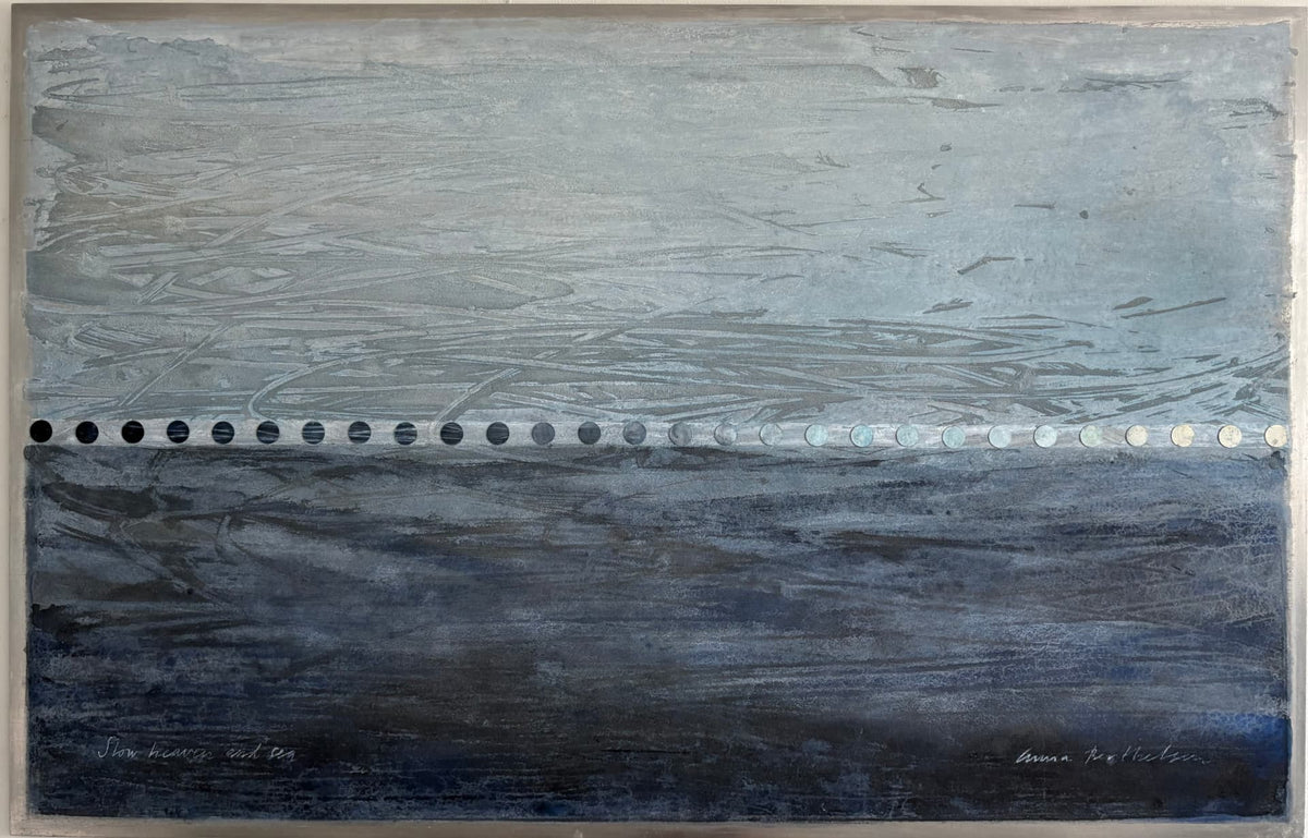 Slow Heaven and Sea — mixed media original, 90x140 cm